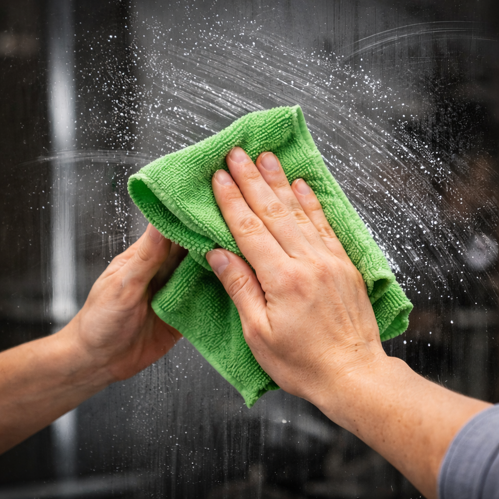 Streifen trotz Mikrofasertuch auf Glas und glatten Oberflächen